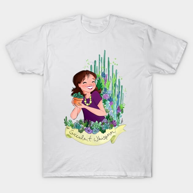 Succulent Whisperer T-Shirt by Fernanda Campos